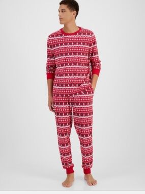 Holiday Lane Men's Merry Mix It Cotton Matching Family Pajamas Set, Size S  NWT